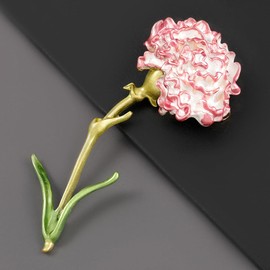 2pcs Flower Lapel Pin Set for Women Carnation Brooch Pin Sweater Clips & Cardigan Collar Brooches Elegant Clothing Accessories