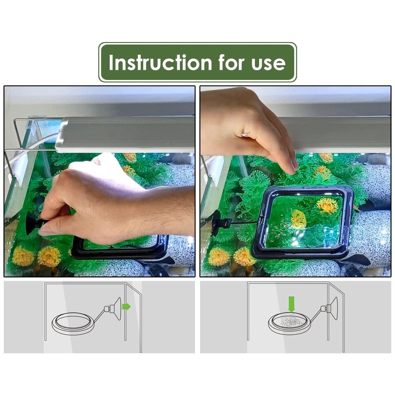 DS. DISTINCTIVE STYLE Fish Feeding Ring 2 Pieces Aquarium and