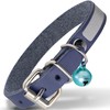 Filbert Leather Cat Collar, Reflective Cat Collar, Leather Accessories with