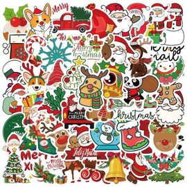 Christmas stickers100 pcs Cute Christmas Water Bottle Stikers cute stickers Christmas Party Favors Holiday Stickers for Classroom Students laptop stickers