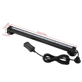 Fish Tank Bubble Light IP68 Acuario a prueba de agua Luz sumergible Lámpara LED subacuática Barra de luces que cambian de color con control remoto de 24 teclas (31 cm)