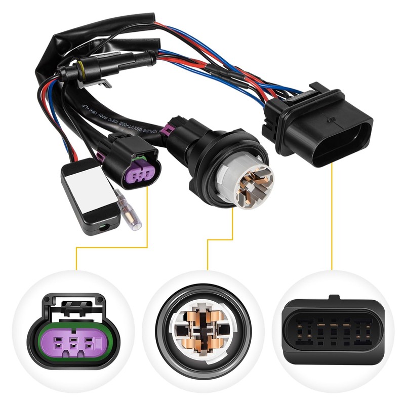 810003 Headlight Conversion Wiring Adapter Harness Assembly Kit for Ram