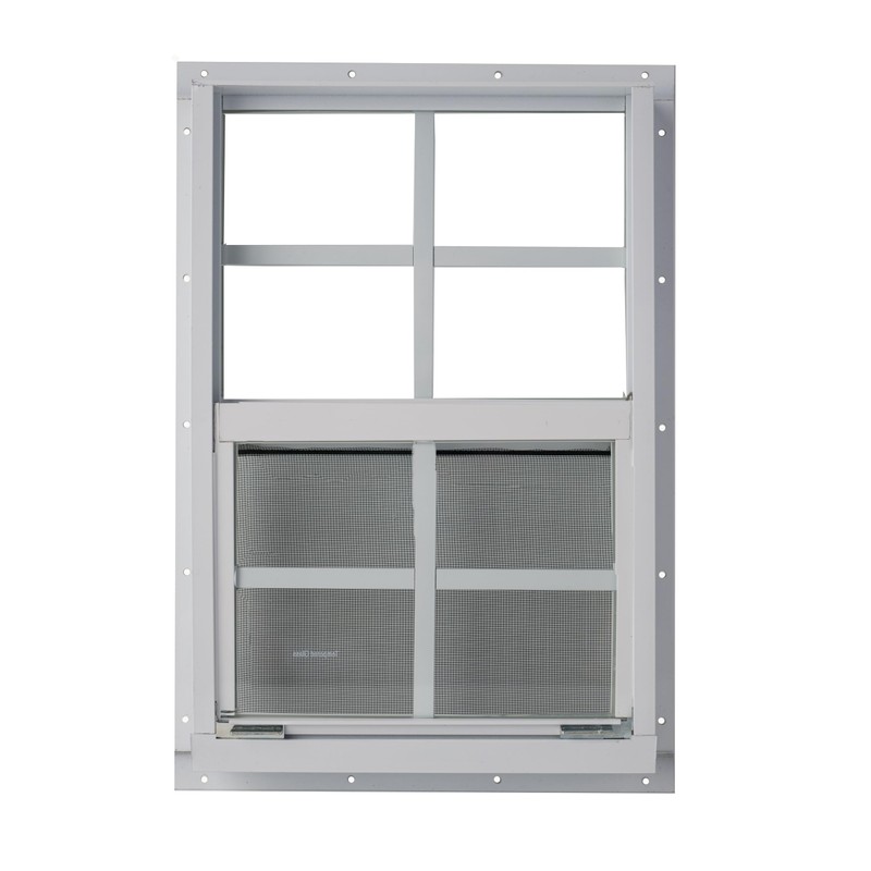 Shed Window 14x21 White - Vertical Slider with Tempered Glass