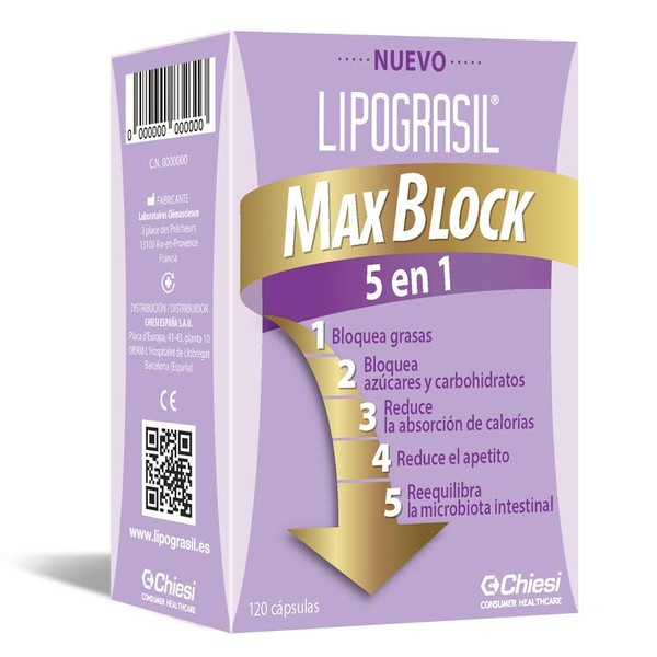 Chiesi Lipograsil Maxblock 5 En 1 120 Capsules