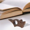 Cat Book Page Holder, Smooth Finish Walnut Wood Book Holder