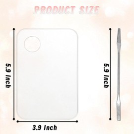 Paleta de maquillaje de acrílico para cosméticos, paleta de maquillaje transparente, paleta de maquillaje profesional con herramienta raspadora, 3 espátulas de metal, mezcla cosmética profesional,