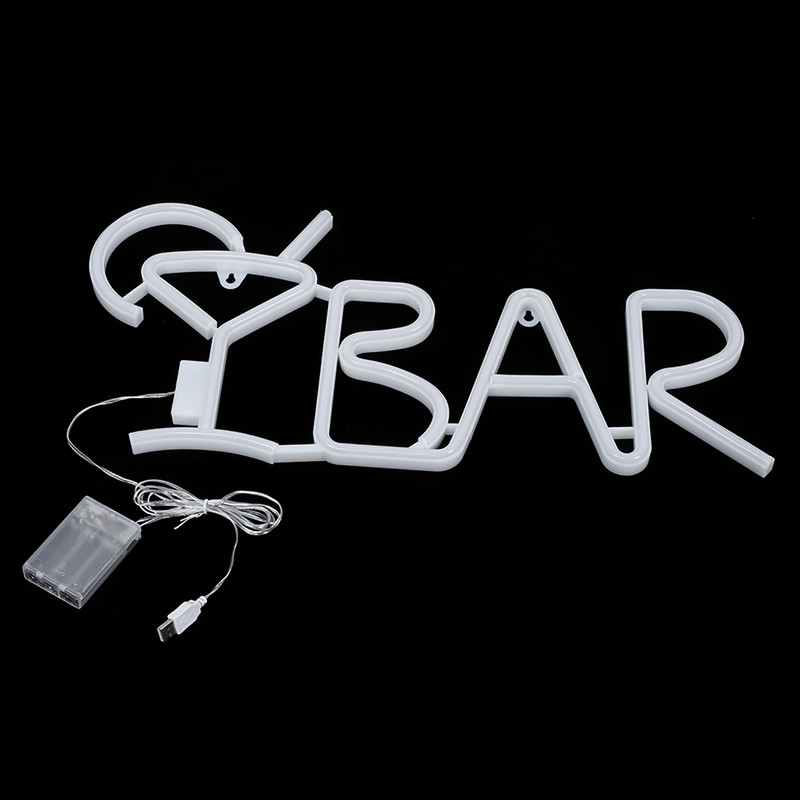 BAR Letters Shaped LED Neon Light Shop Signs Light for