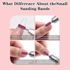 Vnjaoi Nail Drill Bits Upgrade Small Sanding Bands with 1