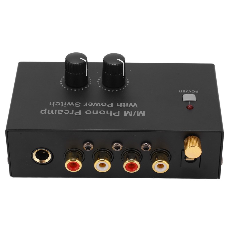 Phono Preamp RCA L R Input Output Level Turntable Volume