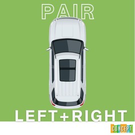 CONCEPT AUTOMOTIVE LIGHTS Fog Light Assembly Compatible with 2021-2022 Honda Accord LED Fog Light Set Switch Bezel Wires Relay Pair