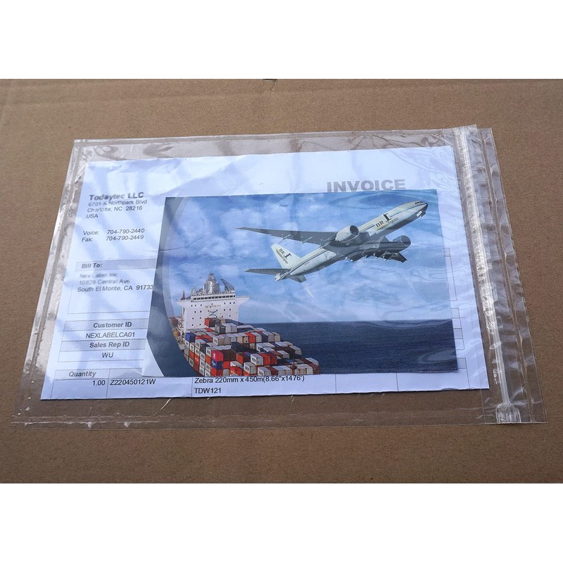 Premium 6.7'' x 10'' Resealable Adhesive Shipping Label/documents Pouches (50