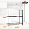EZPEAKS 3-Shelf Shelving Unit with 3-Shelf Liners, Adjustable Rack, Steel