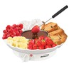 Brentwood TS-604W Electric Fondue Pot Set with 3 Section Tray