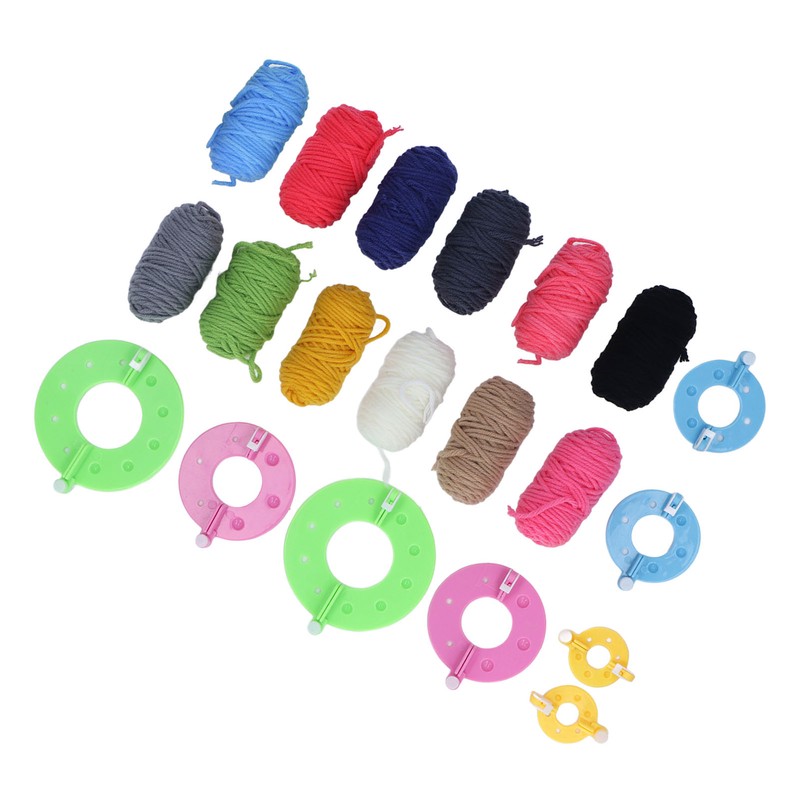 Pompom Maker 4 Different Sizes Easy Operation Plastic Pom Maker