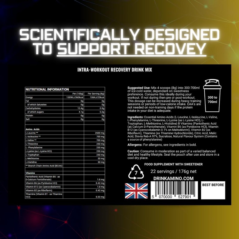 Amino Recovery - EAA & BCAA Intra Workout Powder -