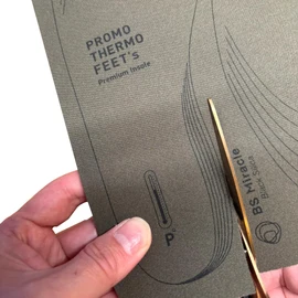 PROMO THERMO FEET's Promo Thermofits, Black Silica, Premium Insole, Free Cut, Far Infrared, Heat Storage and Heat Retention Material, Made in Japan, Washable, Prevents Cold Feet and Toes, Health