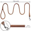 OOPSDOGGY Rolled Leather Dog Lead 6ft Heavy Duty Training Leash