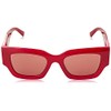 JIMMY CHOO Rectangular Sunglasses Nena C9A4S Red/Pink 51mm