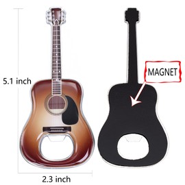 LanHong 2 Piece/Set Guitar Bottle Opener Beer Guitar Shaped Bottle Opener Guitar Gift for Drinkers Music Guitar Lover(Brown)