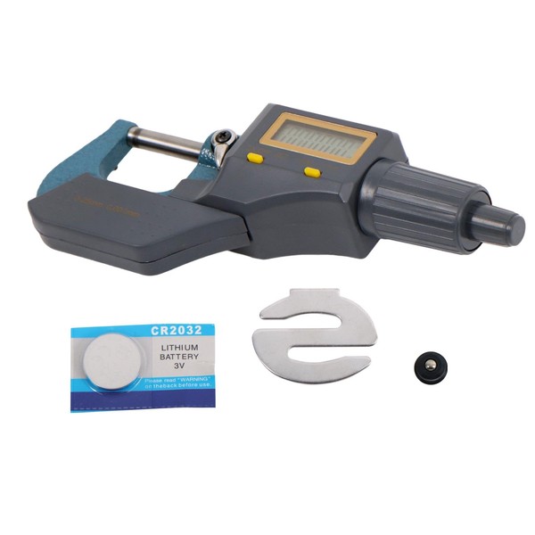 Digital Micrometer, Micrometer Precision Measuring Tool, 0-1" / 0-25MMSpecifications 0.00005"