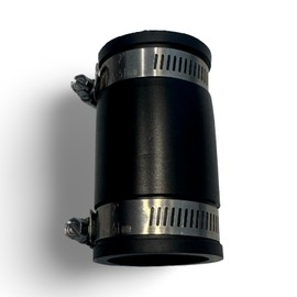 Aqua Universe 1.25" Flexible Rubber Connector 50x50x90mm with Hose Clips