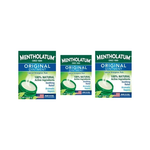 Paquete De 3 Unguento Mentholatum Original 3oz Importado