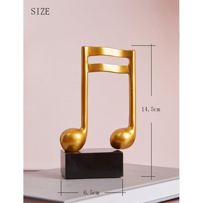 Amoy-Art 3 x Decorative Sculptures Music Note Figures Treble Clef