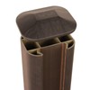 Walnut, Flat Cap for Composite Fence Post of Plastic Eco