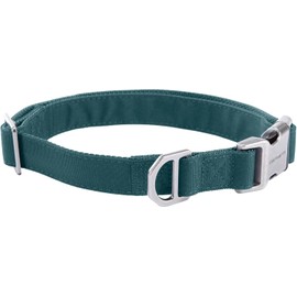Carhartt Field - Collar para Perro, Totalmente Ajustable, Tela Duradera de 600 Denier con Marca Reflectante para Visibilidad, Piedra Verde, M