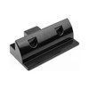 Set of 2 black plastic side mounting brackets for fitting