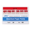 JMU Absorbent Paper Points .04 Taper #25, Spill-Proof Box, 100pcs/Pack