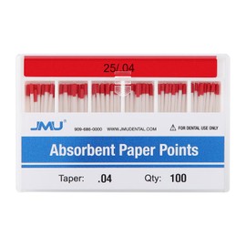 JMU Absorbent Paper Points .04 Taper #25, Spill-Proof Box, 100pcs/Pack