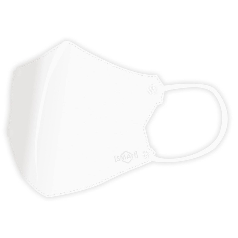Advanced SMArt SLT-06 3D Non-Woven Mask, Light White, Regular Size,