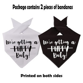 2 Pack We’re Getting a Puppy Baby Dog Bandana Pregnancy Announcement Baby Announcement Gift (Getting a Puppy 2 Pack)