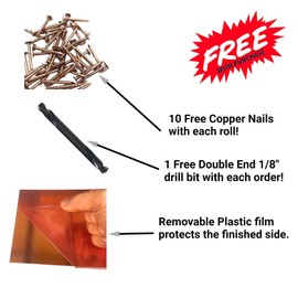 EAGLE 1: 26 Gauge General Use or Roofing Flashing Rolls - DIY or Contractors (Copper, 2 in x 10 FT)