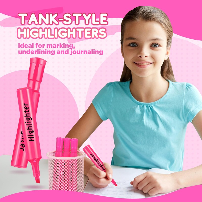 Qilery Tank Style Highlighters 30 Pack Chisel Tip Highlighters Markers