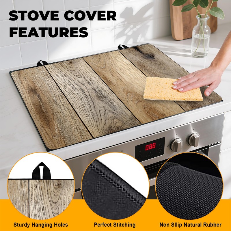 Stove Top Cover for Home Decoration Kitchen Pad Washable Cooktop