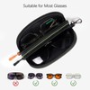 Tangoner Double Eyeglasses Case Soft Portable Zipper Sunglasses Pouch with