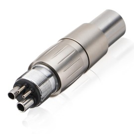4E 4E'S USA Coupler Compatible with NSK Style Handpiece: Quick Connection | 360-Degree Swivel | 4-Hole Backend | Titanium Coating | Anti-Retraction Valve| 510(K) Approved