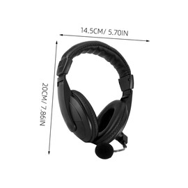 Mipcase Stereo Gaming Headset with Microphone Lightweight Over-Ear Headphones for Pc and Laptop Comfortable -Day Use Sound for Music and Calls Black