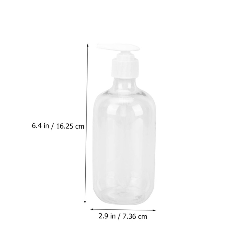 Ciieeo 4pcs Pressing Container for Shampoo and Shower Gel Transparent