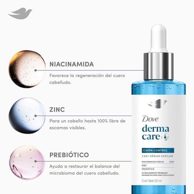 DOVE Sérum Capilar 3 en 1 Derma Care Caspa Control