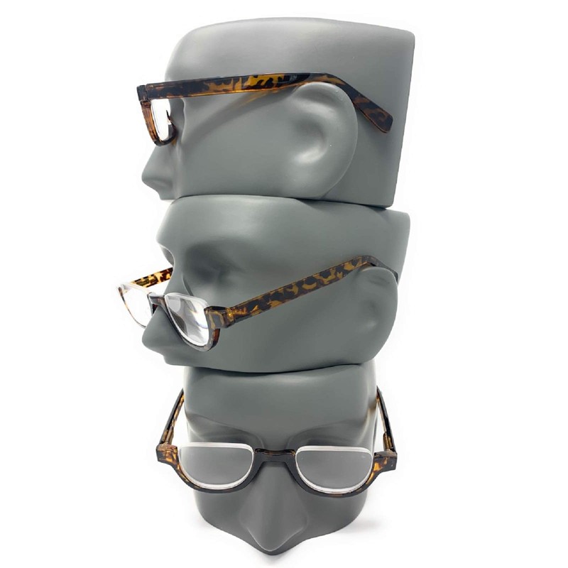 The Noble Semi-Rimless Half Reader Half Moon Reading Glasses, 3.25