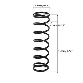 TOP-VIGOR 10Pcs Compression Spring, 1.2mm Wire Dia, 13mm OD, 45mm Free Length Dual Extended Durable Dual Hook Tension Spring for Furniture Screen Doors Repair Projects