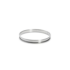 de Buyer - Runder Tortenring aus Edelstahl mit gerolltem Rand - Durchmesser 16 cm, Höhe 2 cm - 3091.16N, Silber