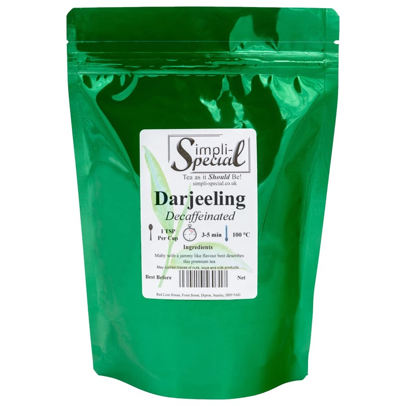 Darjeeling Decaffeinated Premium Loose Leaf Tea by Simpli-Special (100g in