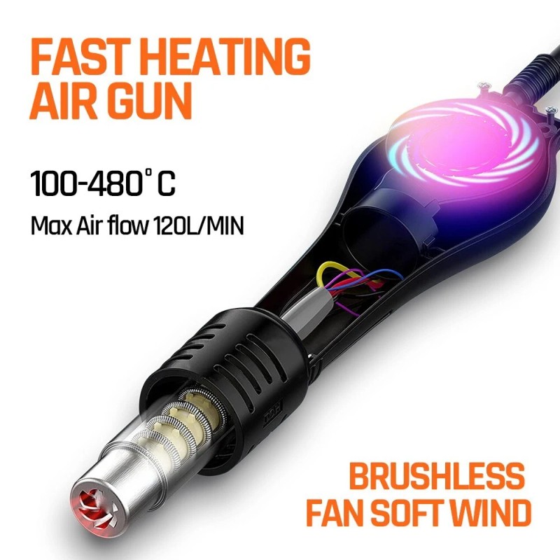 Silverflo 780W Digital 2in1 Soldering Iron Rework Station Hot Air