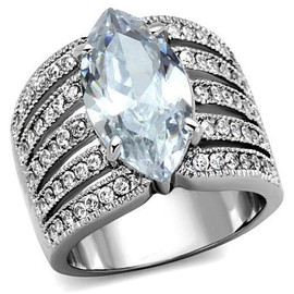 YourJewelleryBox Marquise Cut Pave 8C Cubic Zirconia CZ Ring Cocktail Glamorous Flawless Size S TK1752