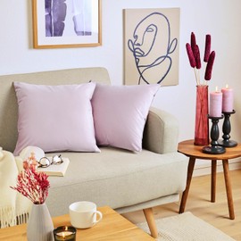 Blumtal Set of 2 Soft Velvet Cushion Covers, 50 x 50 cm, Elegant Velvet Pillowcases, Dusty Pink