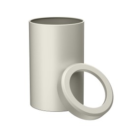 Gatco 1931, Modern Round Waste Basket, Matte Pearl